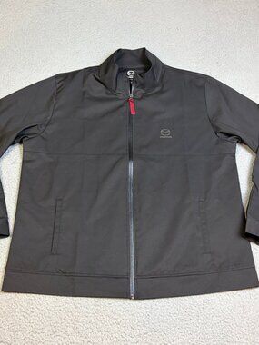 Mazda Employee Jacket Mens Size 2XL Black Windbreaker Full Zip Casual Logo